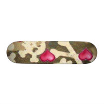 Hearts/Skulls Camo Look Skateboard by pammys Hearts/Skulls Camo Look Skateboard