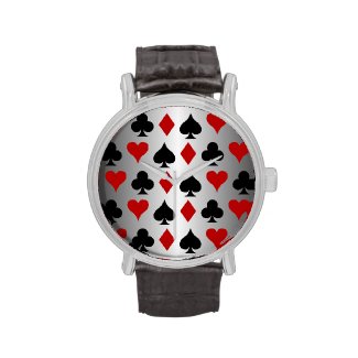 Hearts Spades Diamond Clubs Playing Card Symbols Wrist Watches