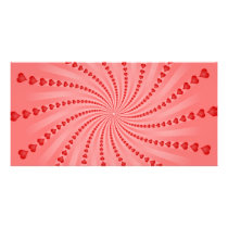 Hearts Spiral: Vector Artwork: Customized Photo Card