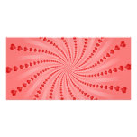Hearts Spiral: Vector Artwork: Customized Photo Card