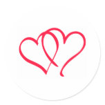 hearts round stickers