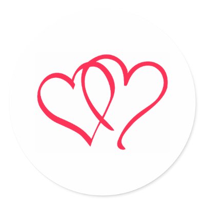 hearts round stickers by paulkostyz