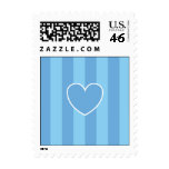 Hearts & Stripes Postage Stamps - Blue Hearts & Stripes Postage Stamps - Blue