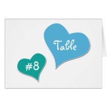 Hearts Table Seating Cards cards