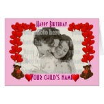 Hearts & teddy bear on pink cards