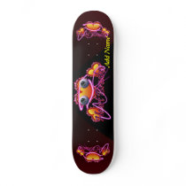 Hearts Trio in fire and angel wings Heart Breaker Skate Board Decks