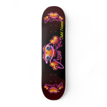 Hearts Trio with eyeballs angel wings I Love You Skate Board Deck