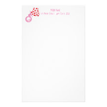 Hearts Tuba Custom Stationery