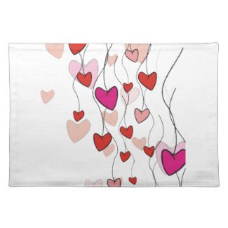 Hearts Vine Placemat placemat