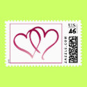 Hearts wedding postage postage