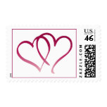 Hearts wedding postage