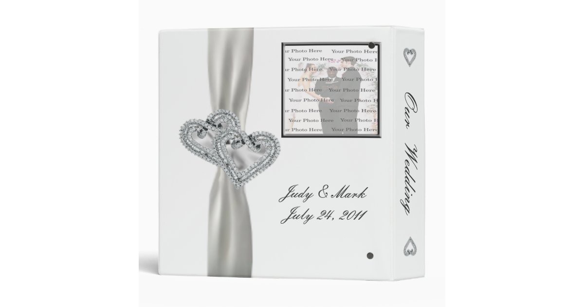 white wedding photo album