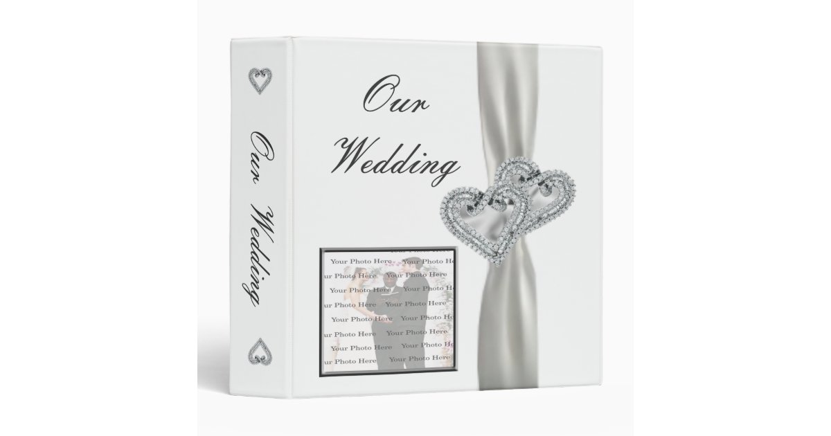 white wedding photo album