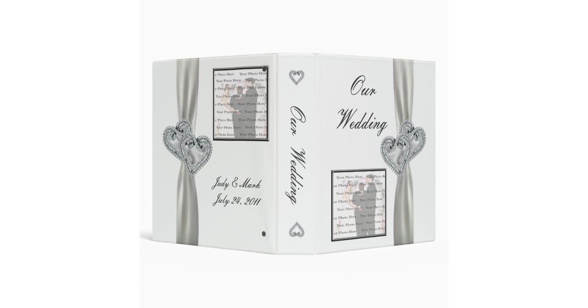 white wedding photo album