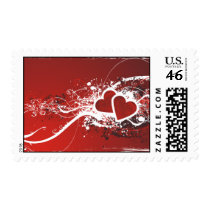 Hearts with scrolls Postage postage