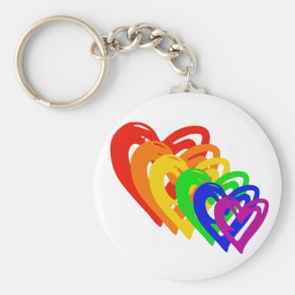 heartsrainbow key chain