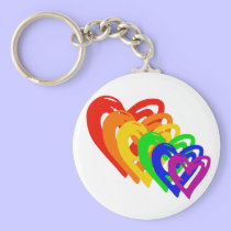 heartsrainbow keychains