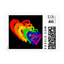 heartsrainbow stamps