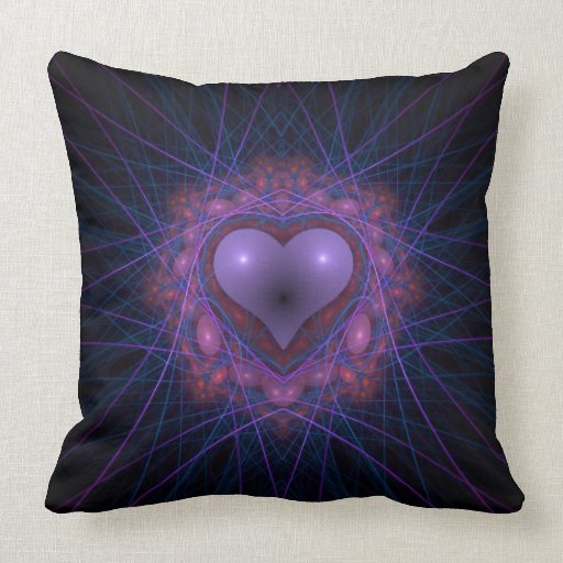 "Heartstrings"  - Heart & Love Fractal Art Pillows