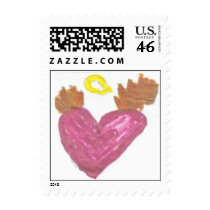 heartwithhaloandwings postage