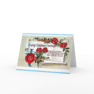 Hearty Christmas Greetings card