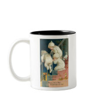 Hearty Christmas Wishes Kid's Peeking Card Mugs