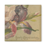 Hearty Congratulations Flowers Refrigerator Magnets