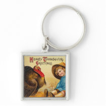 Hearty Thanksgiving Greetings Key Chain