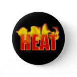 Heat Logo With Burning Flames Badge Name Tag