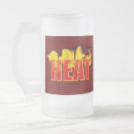Heat Logo With Burning Flames Drinks Glass