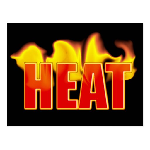 Heat Logo With Burning Flames Postcard Zazzle