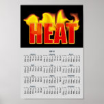 Heat Logo With Burning Flames Wall Calendar 2012