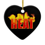 Heat With Burning Flames Birthday Pink Heart