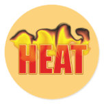 Heat With Burning Flames Name Gift Tag Bookplate