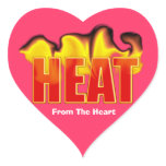 Heat With Burning Flames Romantic Pink Heart Shape