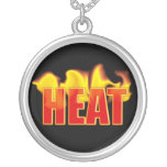 Heat With Burning Flames Sterling Silver Necklace
