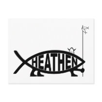 Heathen Fish Postcards