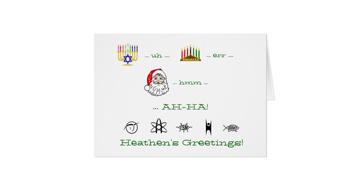 You Heathen Christmas Card 
