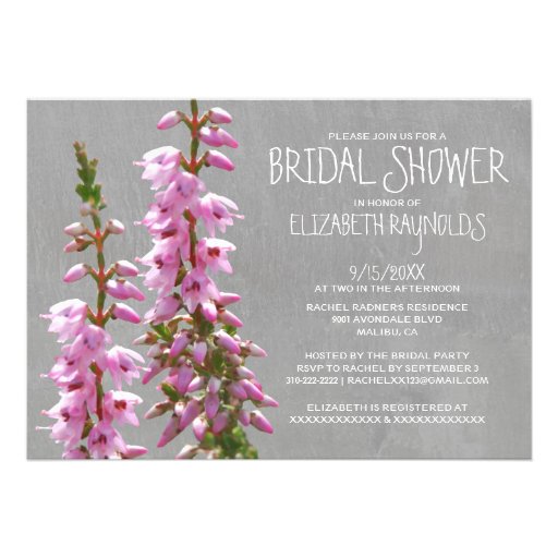 Heather Bridal Shower Invitations