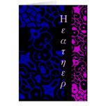 Heather Designer Name Purple Card