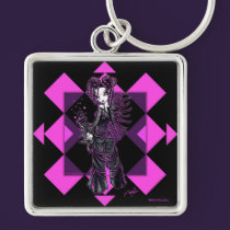 "Heather" Gothic Pink Flower Fairy Keychain keychains