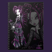 Heather Gothic Pink Flower Fairy Notebook notebooks