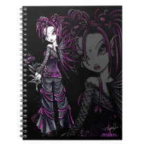 Heather Gothic Pink Flower Fairy Notebook