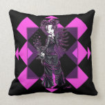 Heather Gothic Pink Flower Fairy Throw Pillow