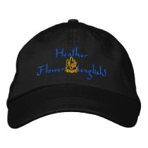 Heather Name With English Meaning Black embroidered hats