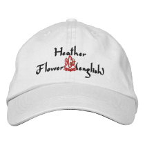 Heather Name With English Meaning White embroidered hats by Fashioncasbah Heather Name With English Meaning White embroidered hats