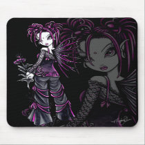 Heather Pink Flower Fairy Mousepad by mykajelina Heather Pink Flower Fairy Mousepad