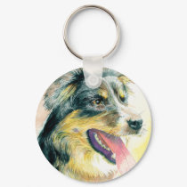 Heather the Border Collie Keychain