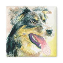 Heather the Border Collie Magnet