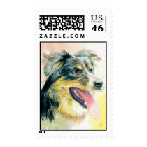 Heather the Border Collie Postage Stamp